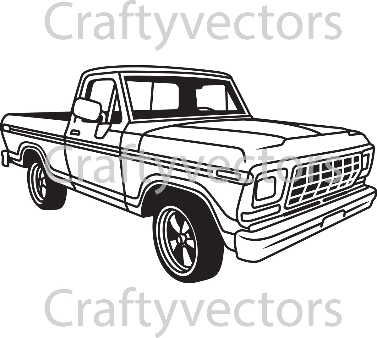 Ford F100 1978 Vector – Crafty Vectors