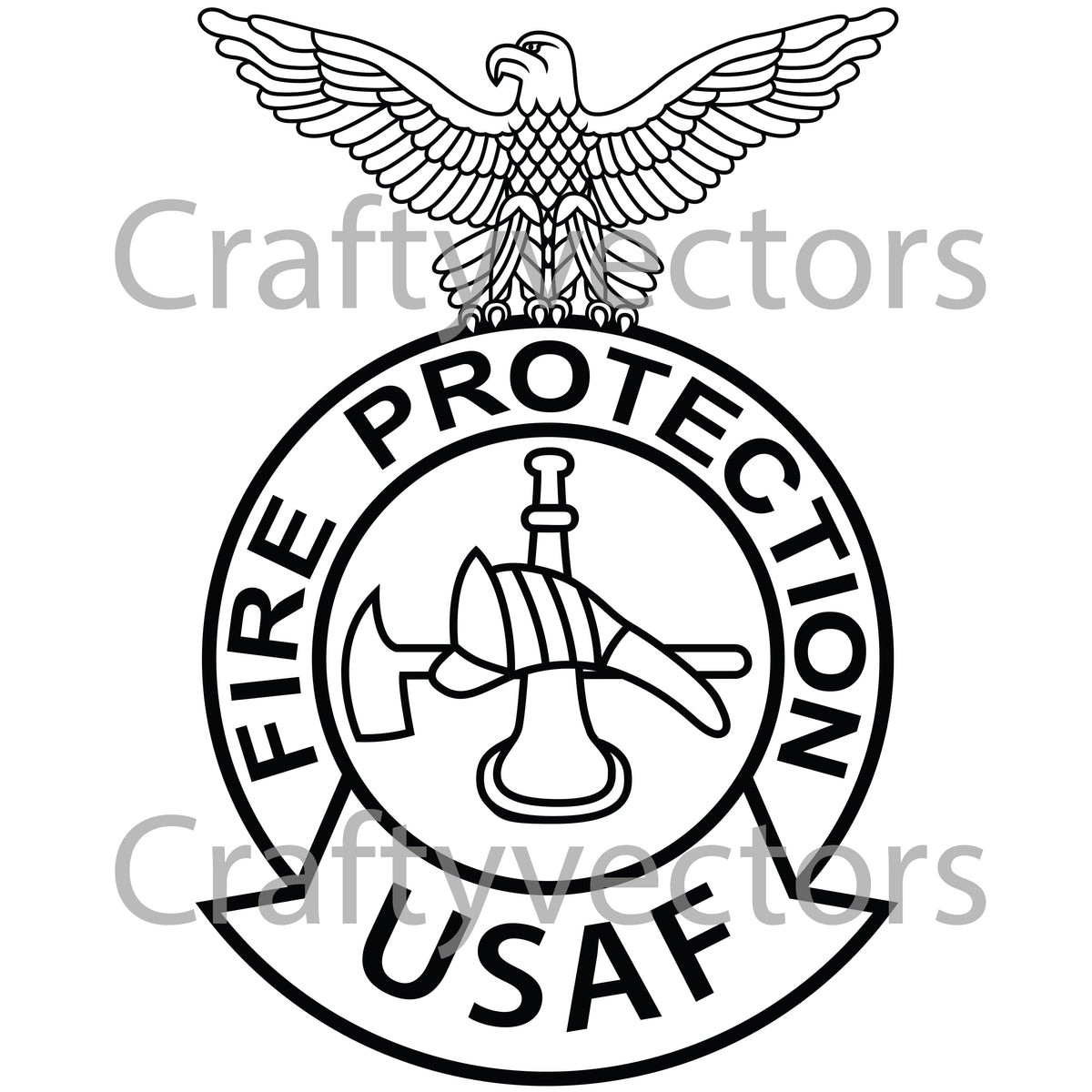 Air Force Fire Protection Badge Vector File Crafty Vectors air-force-fire-protection-badge-vector-file-crafty-vectors