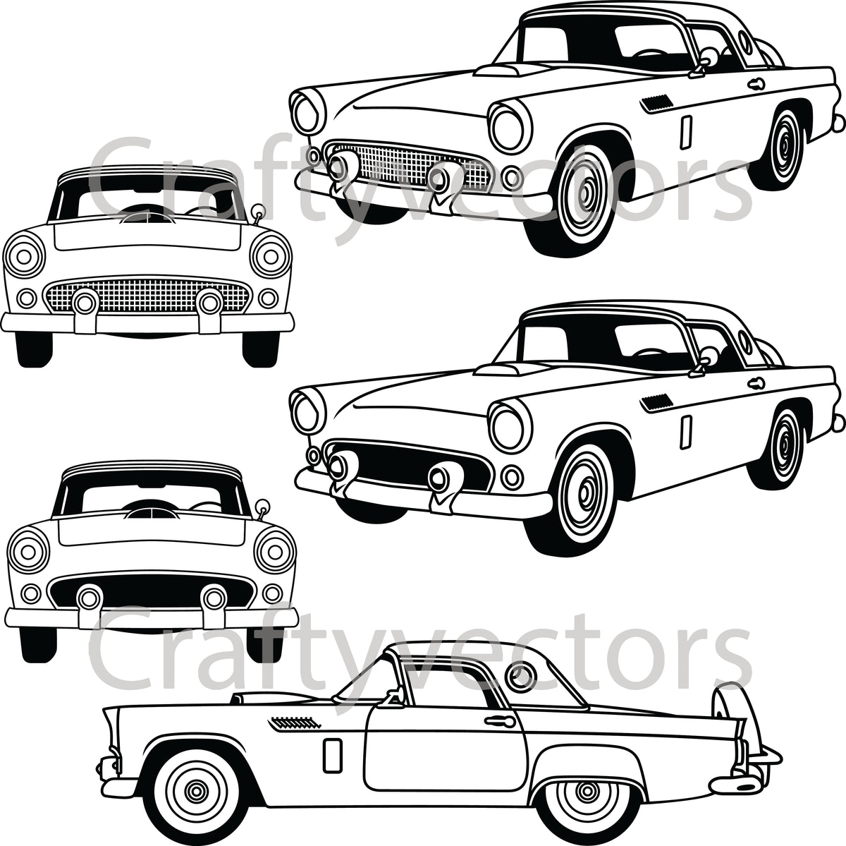 Miniature Fifties Ford Thunderbird 1956 Hard Top - Bleu - 1/18 - Japon