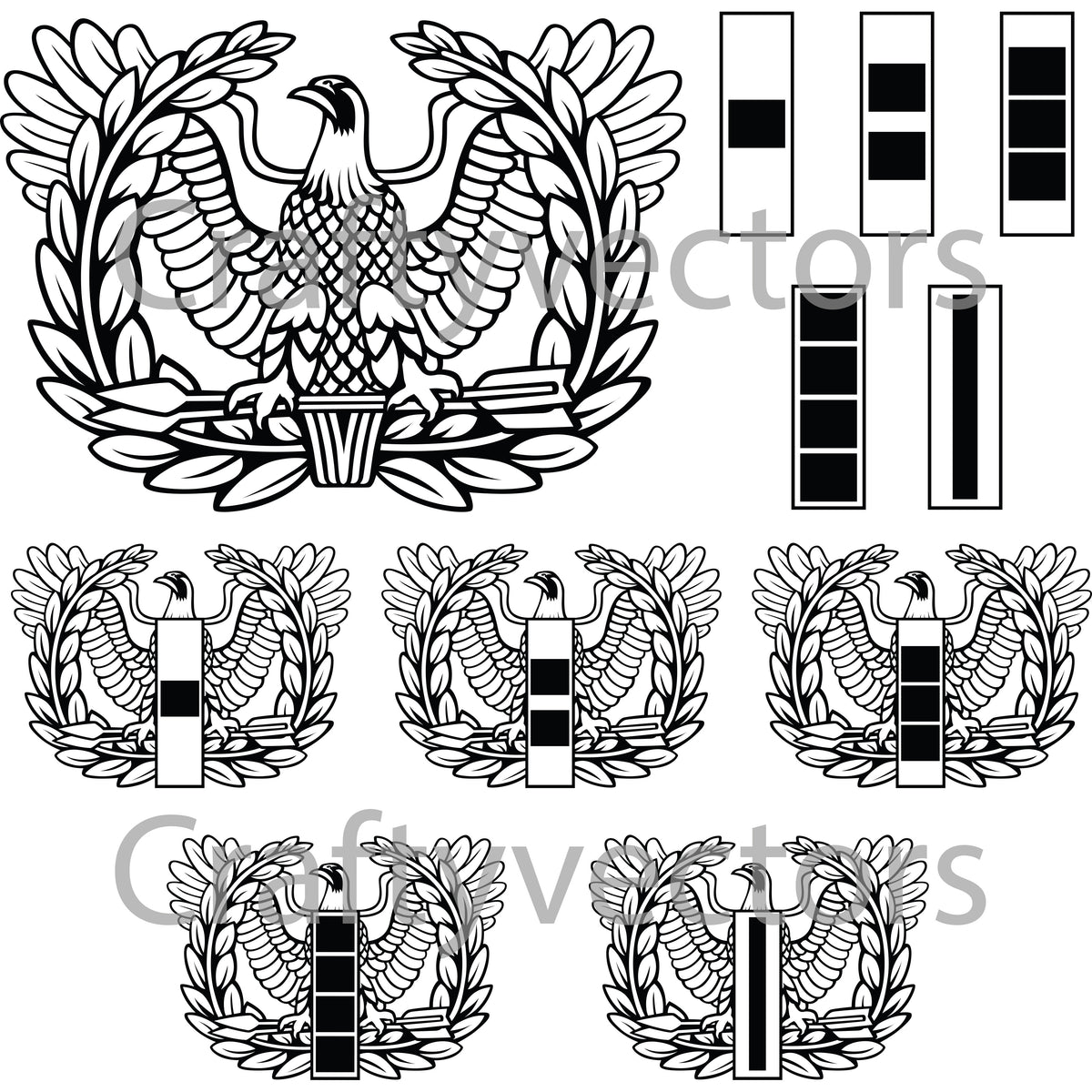 Army Warrant Officer Badge Vector File Crafty Vectors