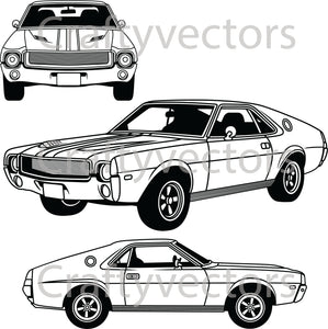 AMC AMX 1968 Vector Files