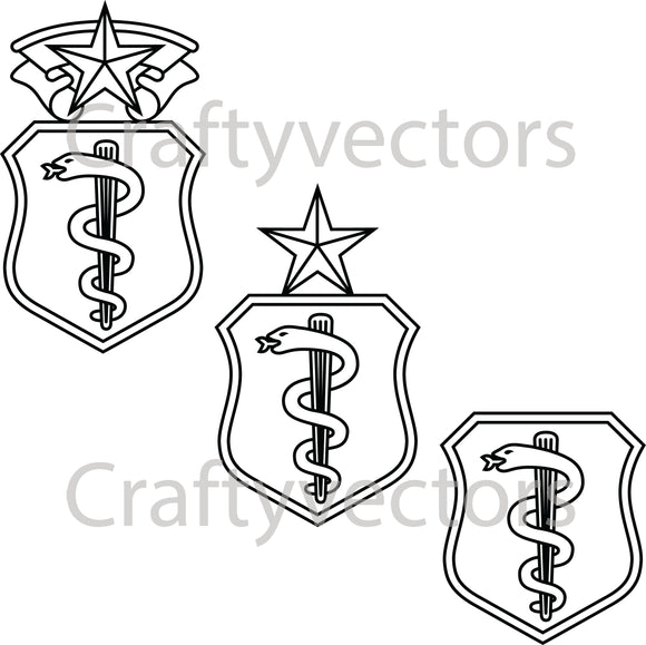 Air Force Physician Badge Vector File