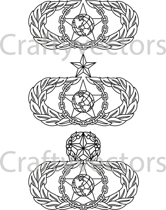 Air Force Safety Badge Vector File