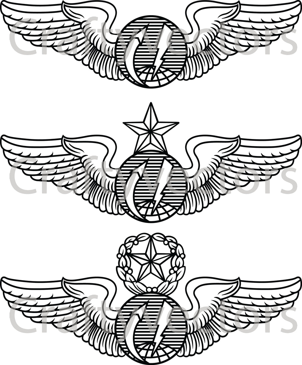 Air Force Sensor Operator Badge Vector File – Crafty Vectors