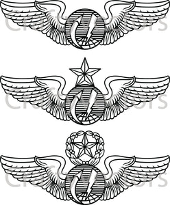 Air Force Sensor Operator Badge Vector File