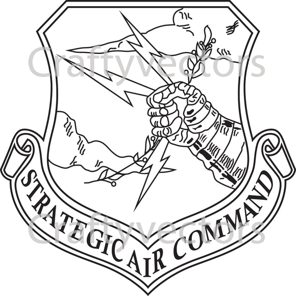 Air Force Strategic Air Command Badge Vector File – Crafty Vectors