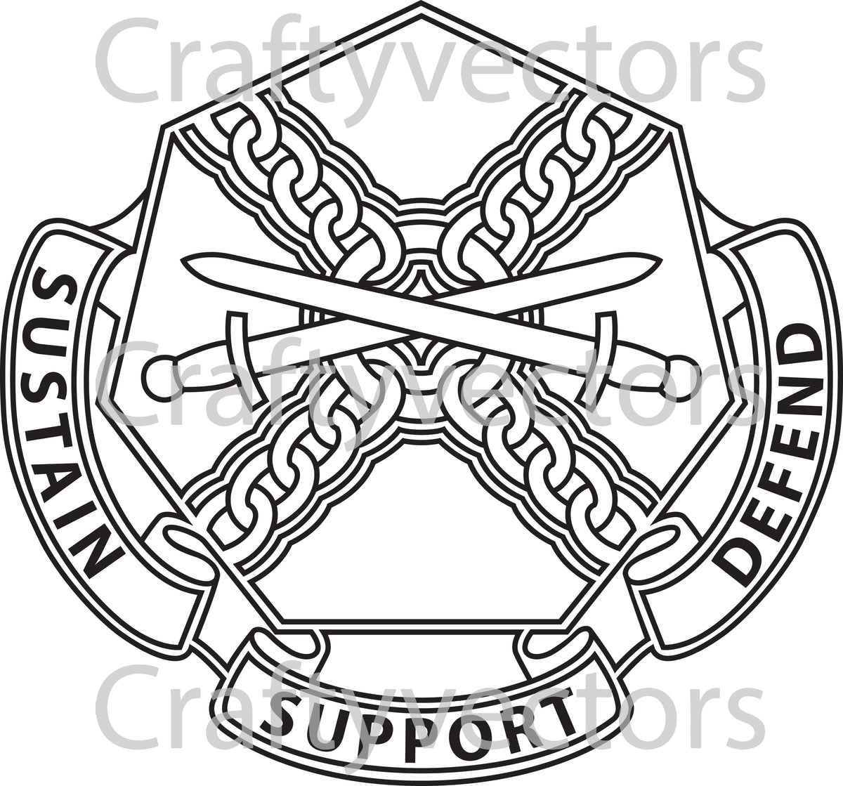 Army Installation Management Command Badge Vector File – Crafty Vectors