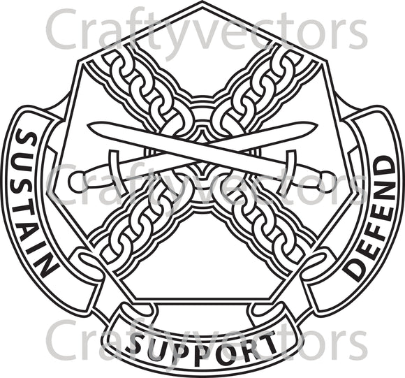 Army Installation Management Command Badge Vector File