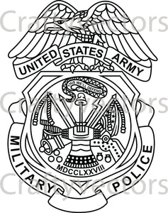 Army Police Badge Vector File