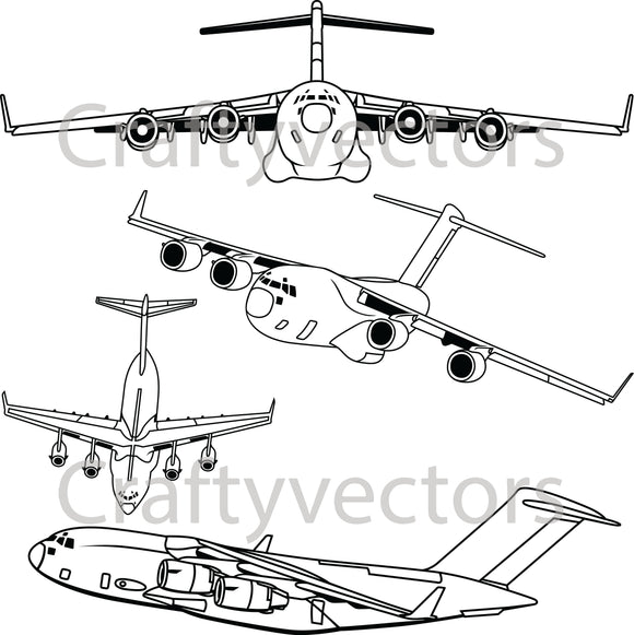 Boeing C-17 Globemaster Vector File