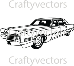 Cadillac Fleetwood Limousine 1969 Vector