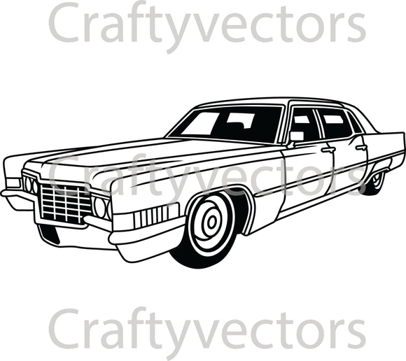 Cadillac Fleetwood Limousine 1969 Vector