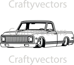 Chevrolet C10 1972 Slammed Vector