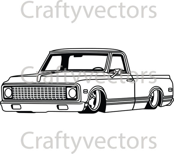 Chevrolet C10 1972 Slammed Vector