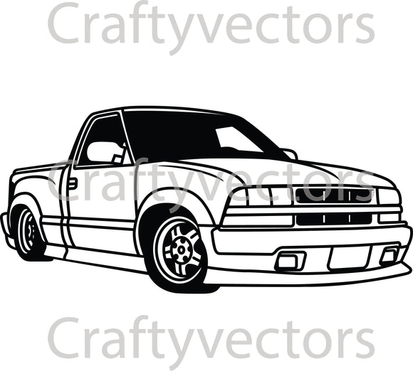 Chevrolet S10 99-04 Slammed Vector