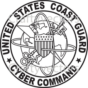 Coast Guard Cyber Command Badge Vector File