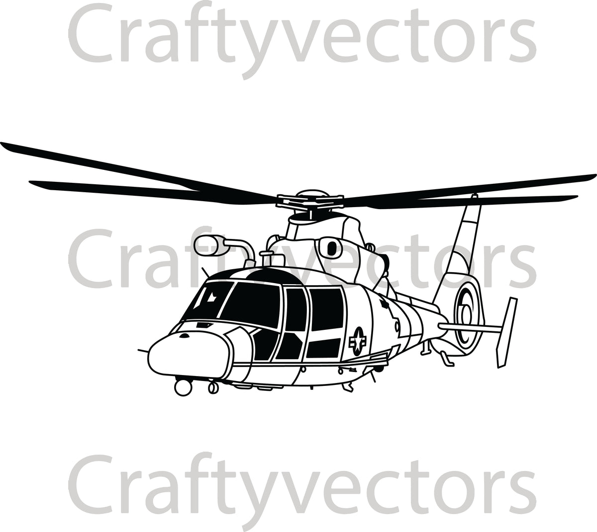 Coast Guard Helicopter Vector File – Crafty Vectors