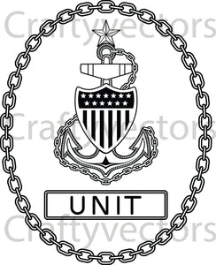 Coast Guard ID Badge Badge Vector File