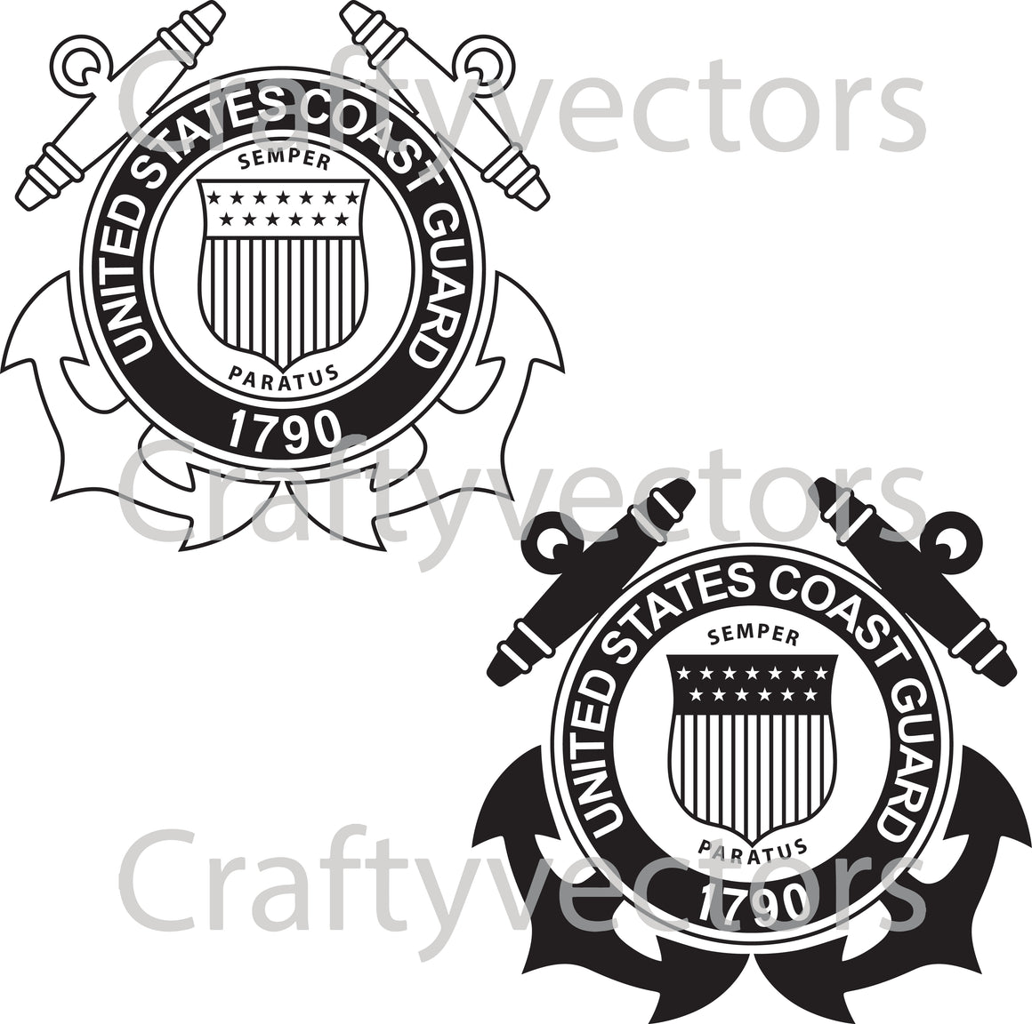 US Coast Guard Insignia Vector Files for Crafting. – Crafty Vectors