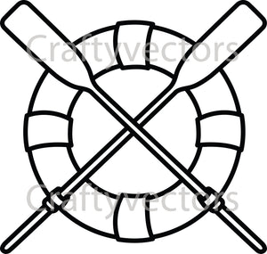 Coast Guard Surfman Badge Vector File