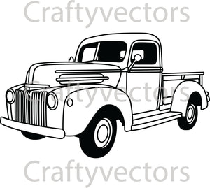 Ford Pick Up 1947 Vector