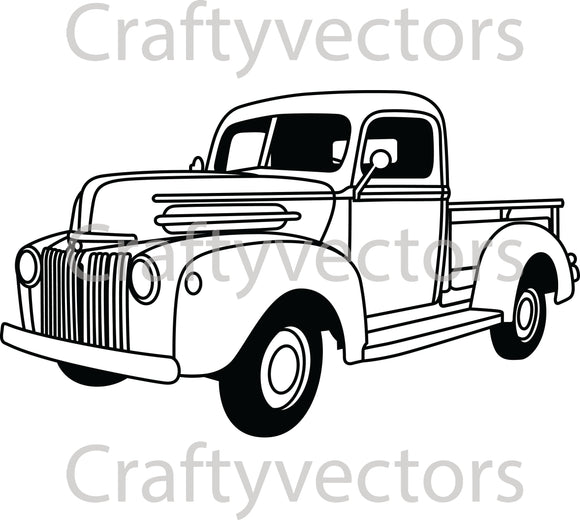 Ford Pick Up 1947 Vector