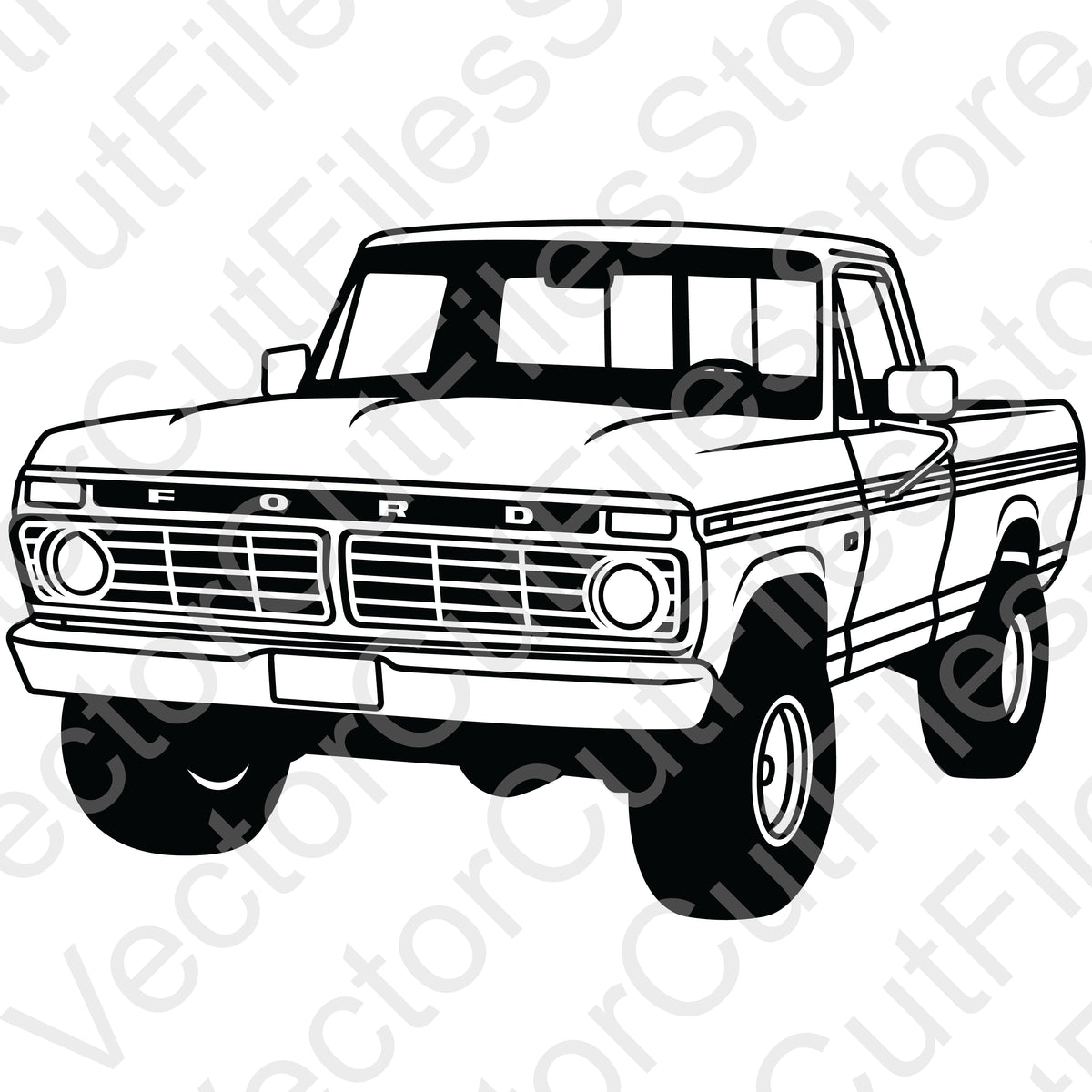 Ford F100 1974 Vector – Crafty Vectors