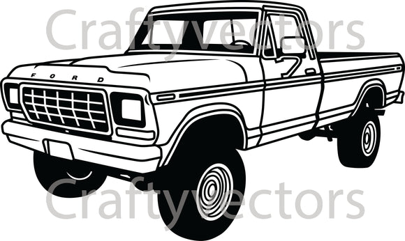 Ford F250 1978 Vector