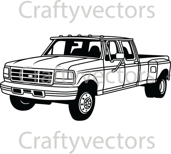 Ford F350 1997 Dually Vector
