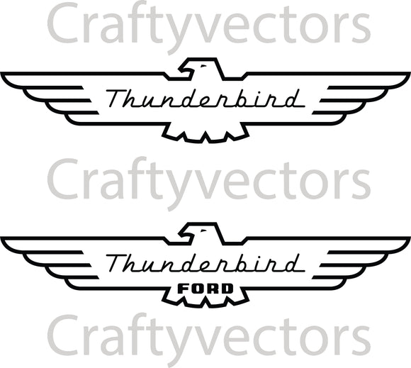 Ford Thunderbird Emblem Vector