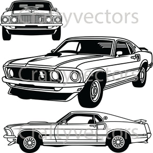 Ford Mustang 1969 Mach 1 Vector