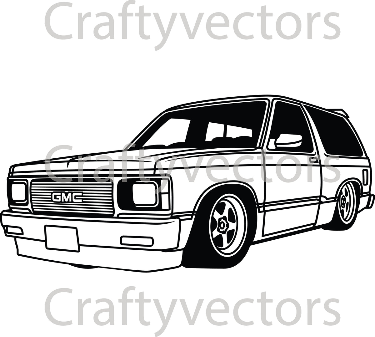GMC S15 1991 Slammed Vector – Crafty Vectors