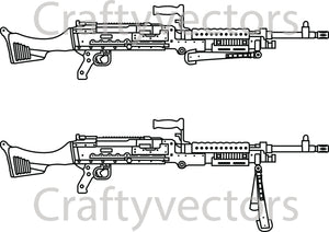 M240 Gun Vector File