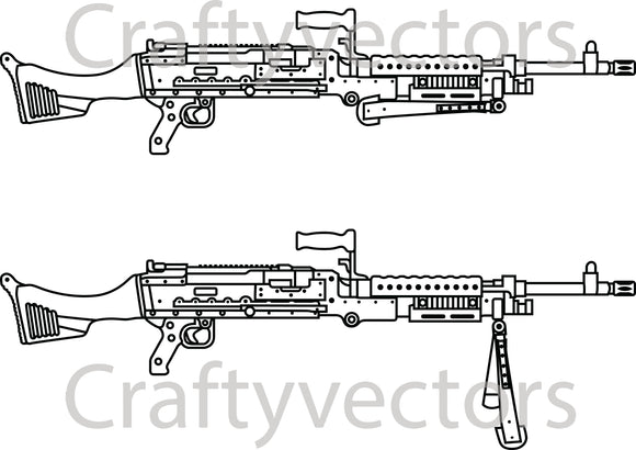 M240 Gun Vector File