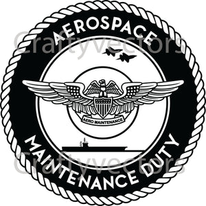 Aerospace Maintenance Duty Badge Vector File