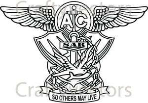 Navy Air Rescue Swimmer Badge Vector File