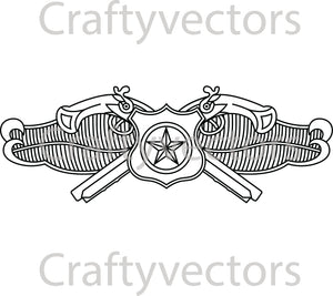 Navy Security Force Specialist Badge Vector File