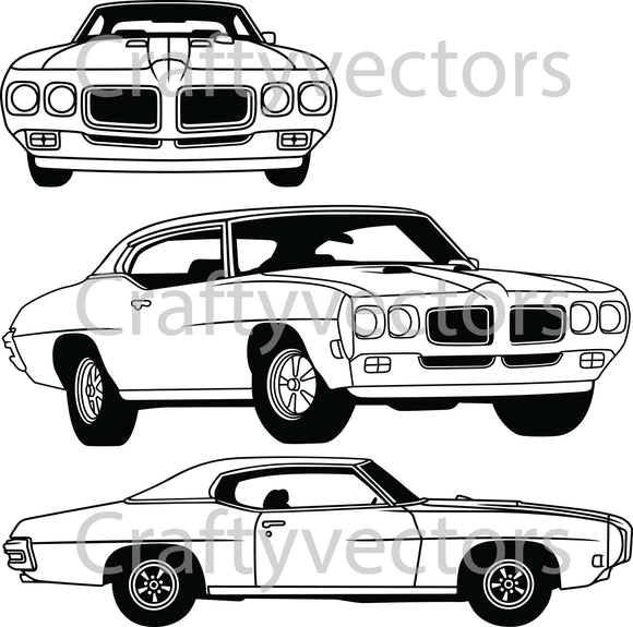 Gto Vector Pontiac GTO 1970 Vector – Crafty Vectors