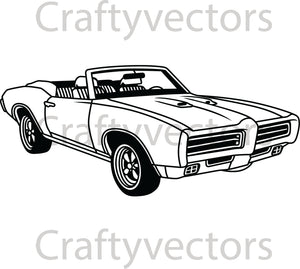 Pontiac GTO 1969 Convertible Vector
