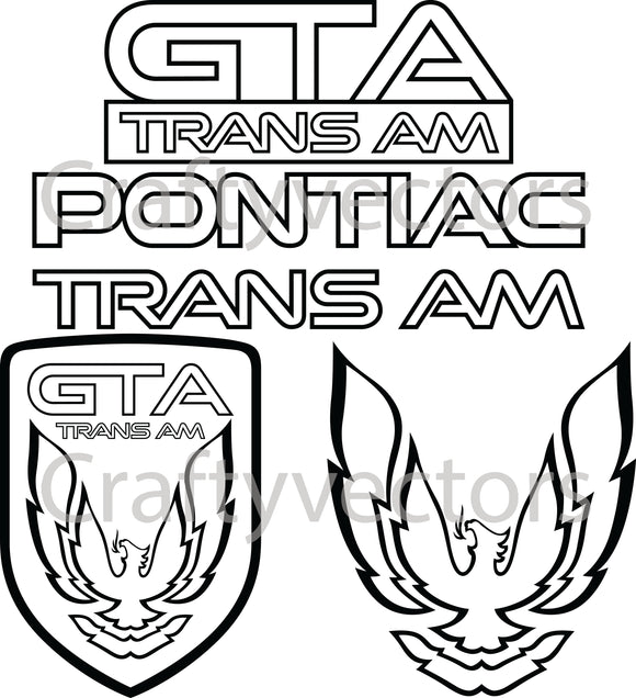 Trans Am Emblem Cnc Router File Pontiac Trans Am Emblems Vector – Crafty Vectors