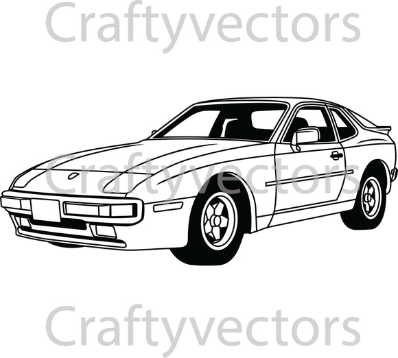 Porsche 944 Vector