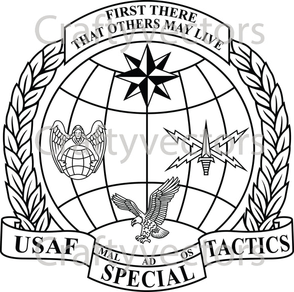 Air Force Special Tactics Officer Badge Vector File