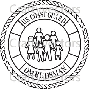 Coast Guard Ombudsman Badge Vector File