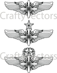 WW2 Flight Engineer Badge Vector File