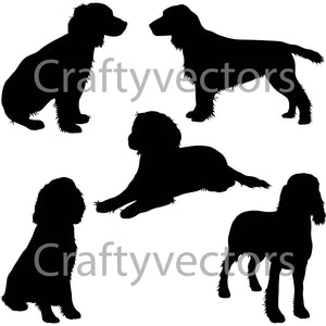 English Working Cocker Spaniel Dogs Vector (Copy)