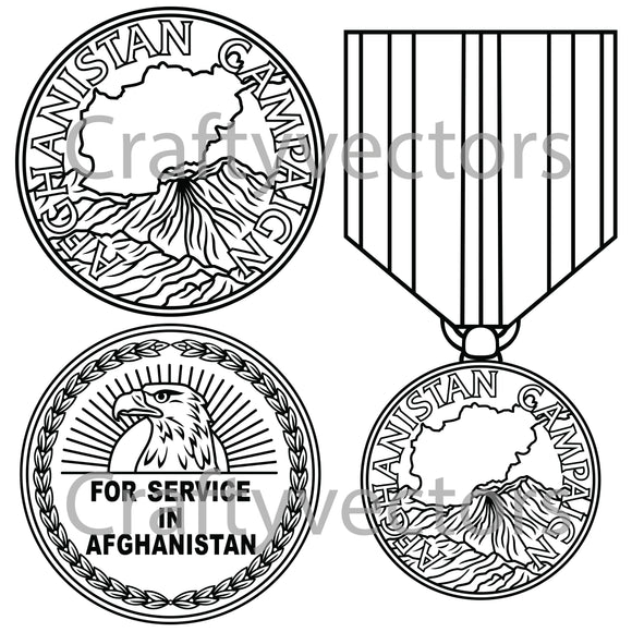 Afghanistan Campaign Medal Vector File