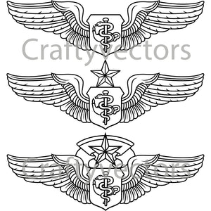 Air Force Flight Nurse Badge Vector File