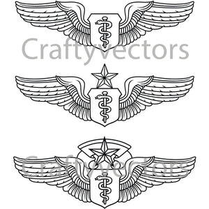 Air Force Flight Surgeon Badge Vector File
