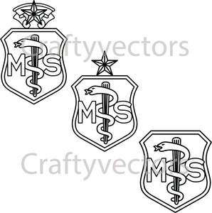 Air Force Medical Services Corps Badge Vector File
