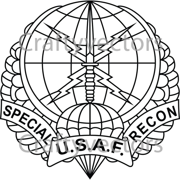 Air Force Special Recon Badge Vector File
